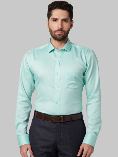 

Park Avenue Men Green Slim Fit Self Design Formal Shirt
