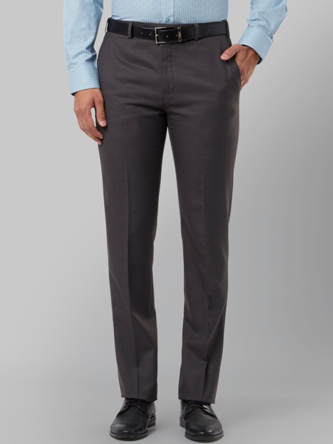 

Raymond Men Charcoal Grey Regular Fit Solid Formal Trousers