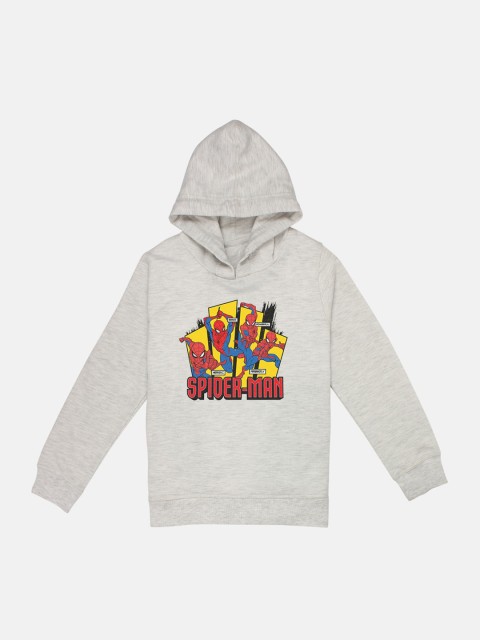 

Kids Ville Boys Grey & Red Spiderman Print Hooded Sweatshirt