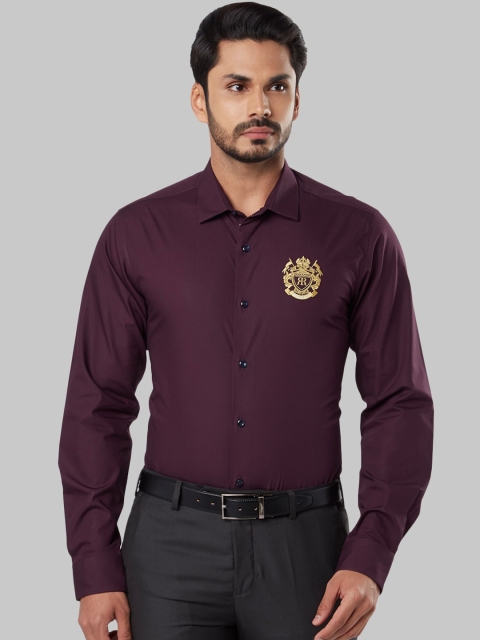 

Raymond Men Maroon Slim Fit Printed Casual Shirt