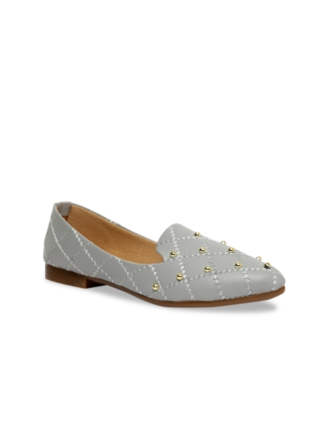 

Butterflies Women Grey Embellished PU Ballerinas