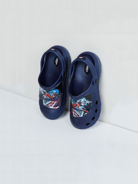 

max Boys Navy Blue Printed Clogs