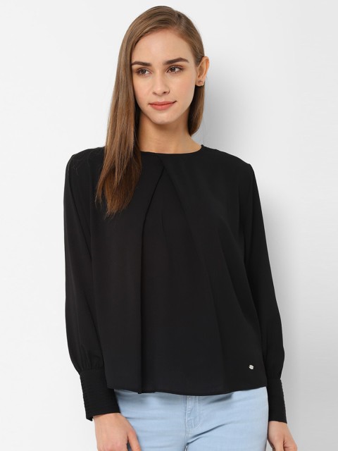 

Allen Solly Woman Women Black Solid Top