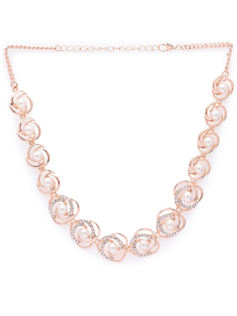 

Globus Rose Gold & White Statement Necklace