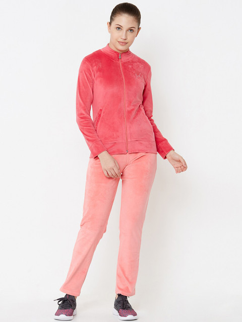 

Sweet Dreams Women Pink Solid Tracksuit