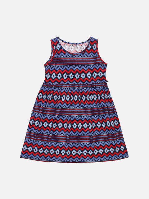 

PROTEENS Girls Multicoloured Tribal Print Fit and Flare Dress, Multi