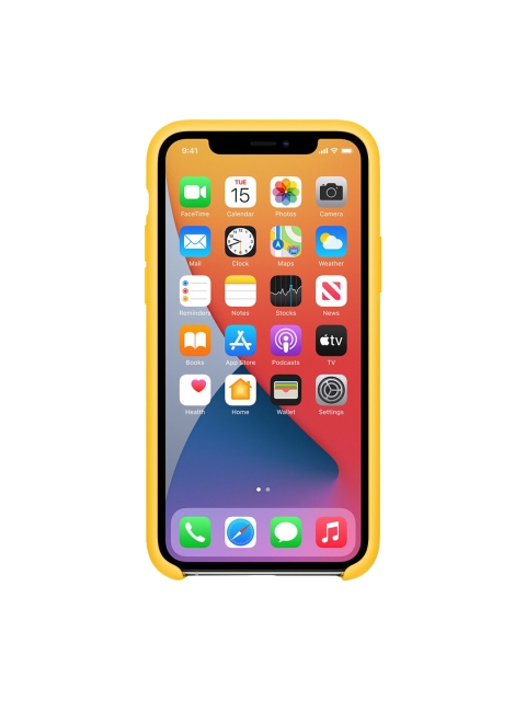

TREEMODA Yellow Solid Silicone iPhone 11 Pro Max Case