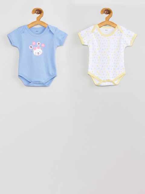 

max Girls Pack of 2 Blue & White Knitted Bodysuits