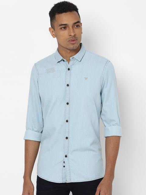 

Solly Jeans Co. Men Blue Regular Fit Solid Casual Shirt