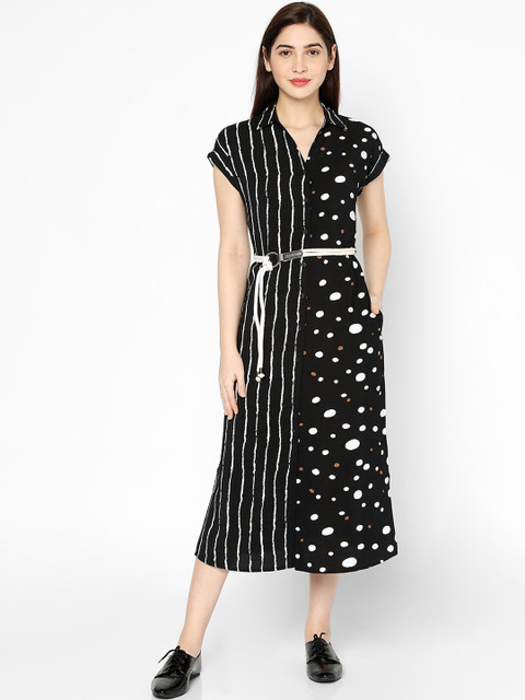 

Deal Jeans Women Black Printed Shirt Dress