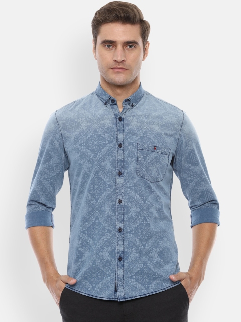 

Louis Philippe Jeans Men Blue Slim Fit Printed Casual Shirt