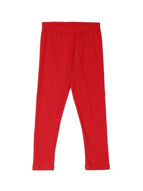 

Cherokee Girls Red Solid Ankle-Length Leggings
