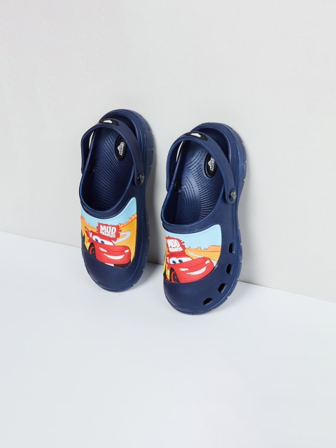 

max Boys Navy Blue Printed Clogs