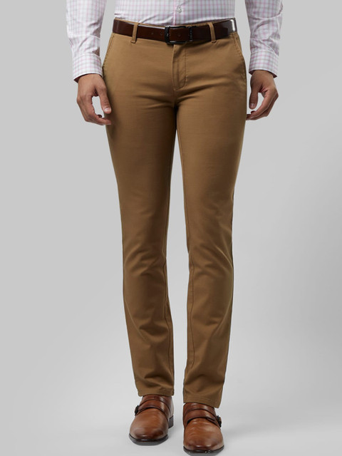 

Raymond Men Khaki Slim Fit Solid Formal Trousers