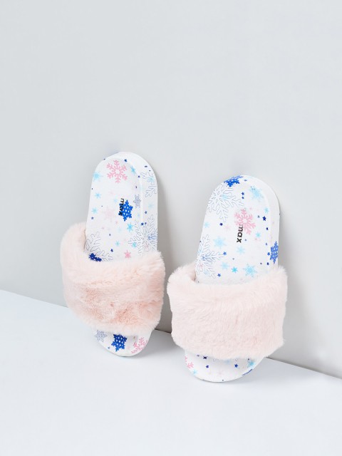 

max Girls Pink Printed Sliders