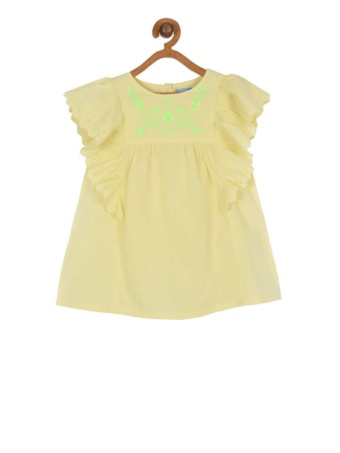 

Miyo Girls Yellow Solid Top