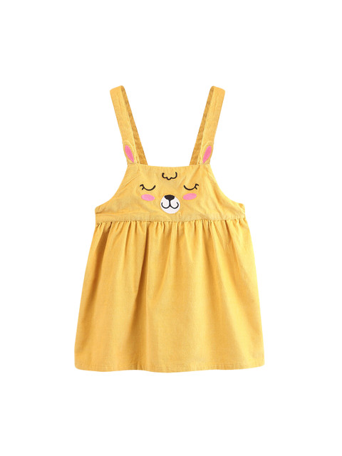 

Beebay Girls Yellow Solid A-Line Dress