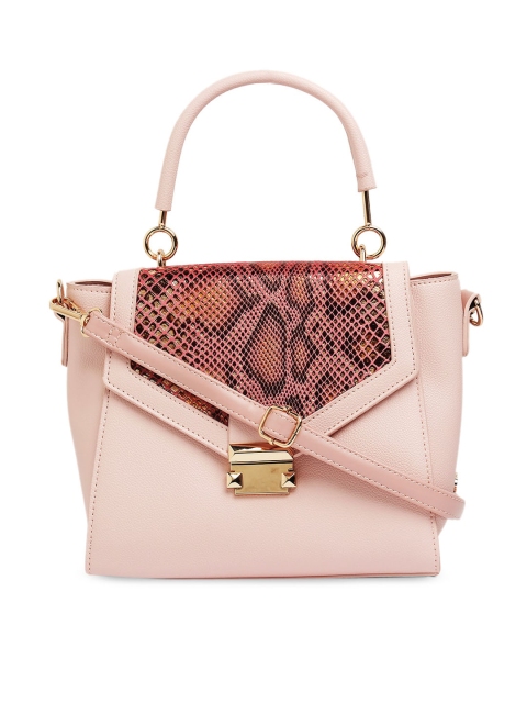 

Globus Nude-Coloured Animal Printed Satchel