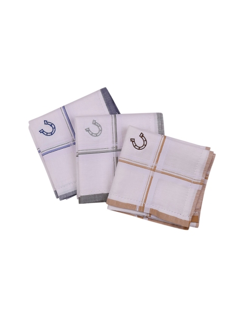 

Blacksmith Men Pack Of 3 White Patterned Handkerchief Accessory Gift Set