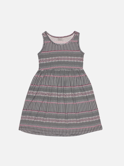 

PROTEENS Girls Black Printed Fit and Flare Dress