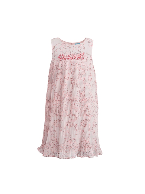 

Miyo Girls Pink & Red Printed A-Line Dress