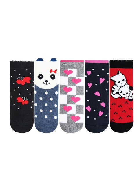 

Bonjour Girls Pack Of 5 Assorted Above Ankle-Length Socks