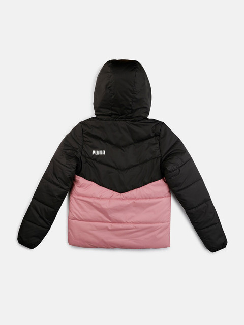

Puma Girls Black Colourblocked Padded Jacket