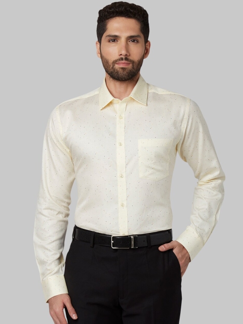 

Park Avenue Men Yellow Slim Fit Printed Formal Shirt