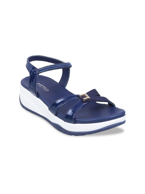 

Metro Girls Navy Blue Solid Wedges