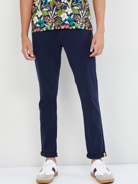 

max Men Blue Skinny Fit Solid Chinos