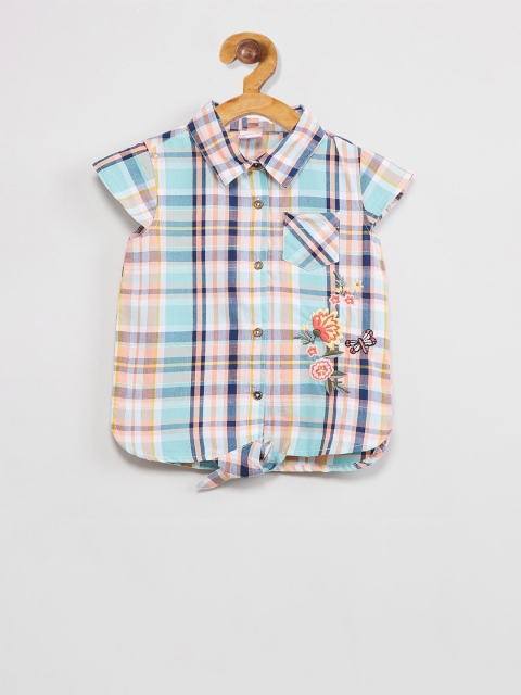 

max Girls Multicoloured Checked Shirt Style Top, Multi