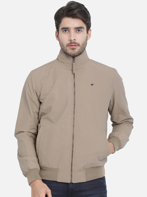 

t-base Men Beige Solid Lightweight Bomber