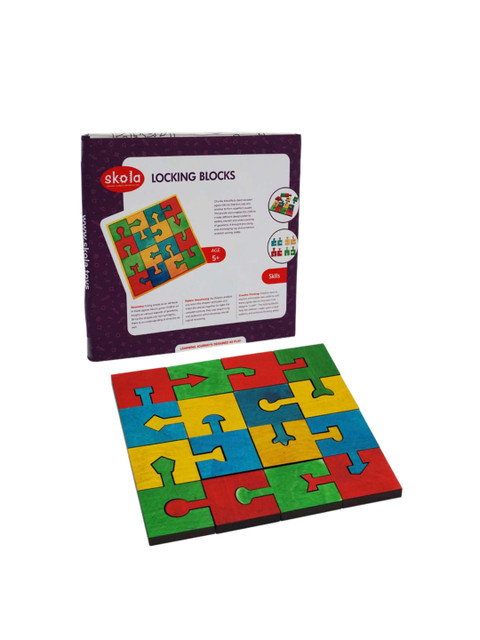 

SKOLA Unisex Kids Multicolored Locking Blocks Toy, Multi
