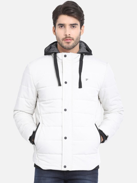 

t-base Men White Solid Lightweight Padded Jacket