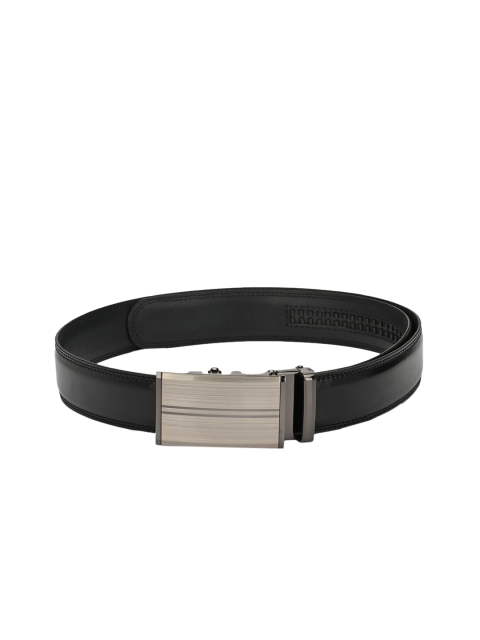 

Pacific Gold Men Black Leather Solid Belt