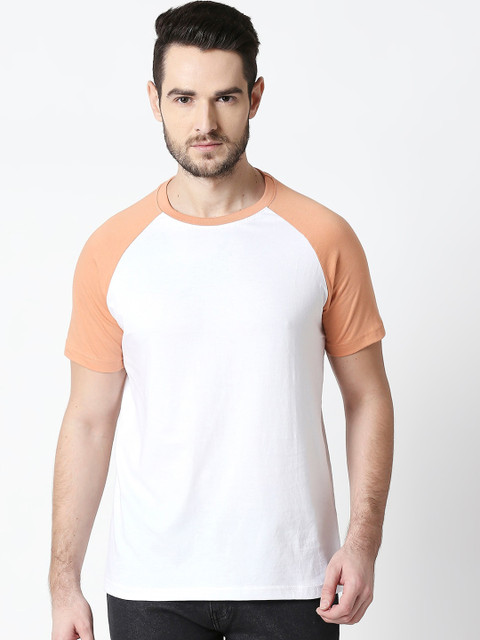 

Bewakoof Men White Solid Round Neck T-shirt