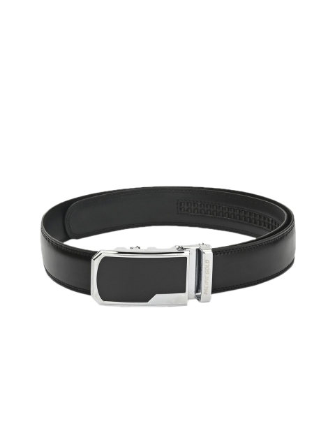 

Pacific Gold Men Black Solid Leather Belt