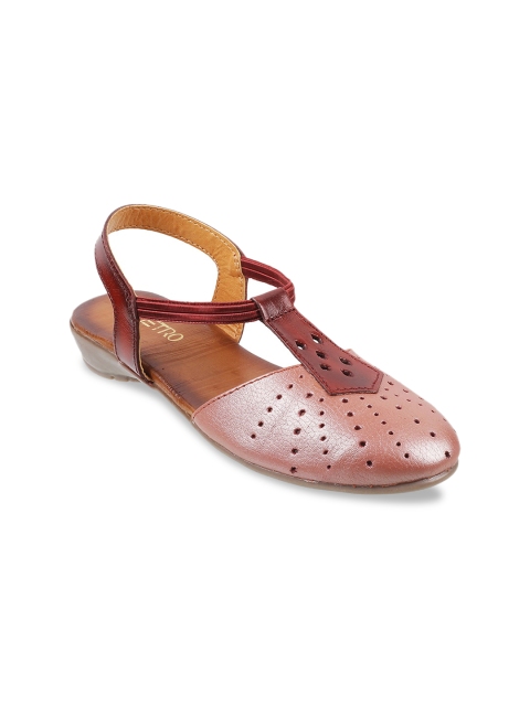 

Metro Girls Pink & Brown Laser Cut Ballerinas