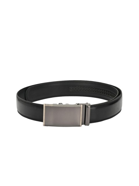 

Pacific Gold Men Black Solid Leather Belt