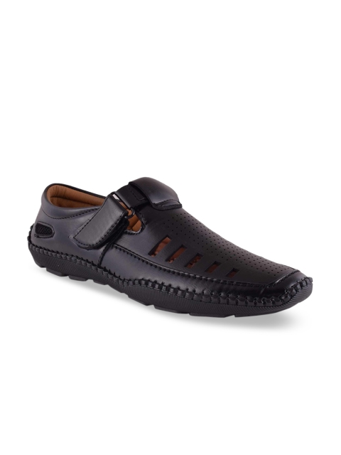 

Ferraiolo Men Black Shoe-Style Sandals