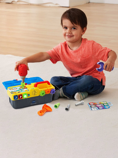 

Vtech By ToysRus Kids Yellow & Blue Tool Box