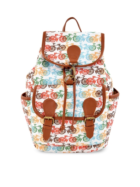

Lychee bags Women Multicoloured Printed Canvas Backpack, Multi