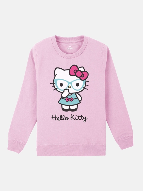 

Kids Ville Girls Pink Hello Kitty Printed Sweatshirt