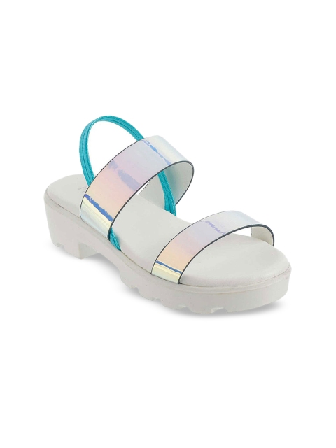 

Metro Girls Silver-Coloured Solid Comfort Heels