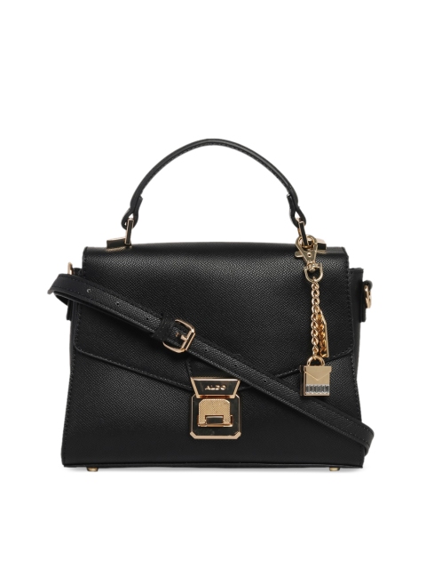 

ALDO Black Solid Handheld Bag