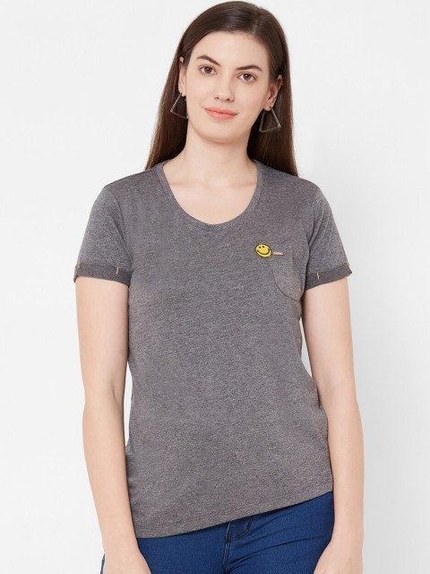 

Juliet Women Grey Solid High-Low Top
