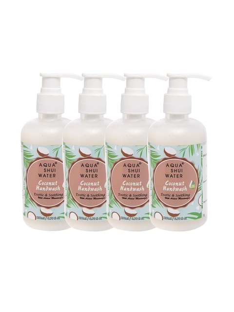 

Aqua Shui Water Pack of 4 Coconut Handwash - 200 ml each, White