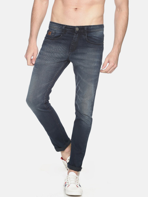 

Campus Sutra Men Blue Slim Fit Mid-Rise Clean Look Jeans