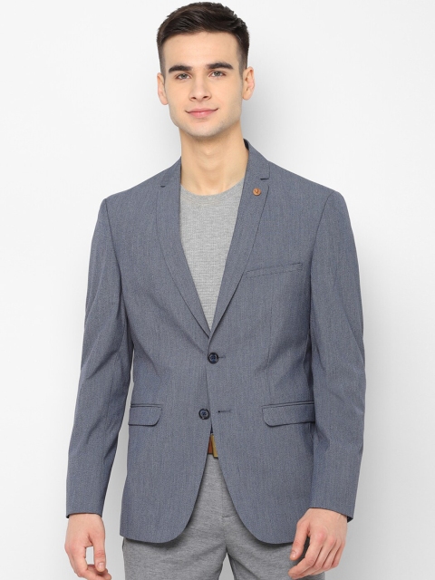 

Allen Solly Men Grey Self Design Slim-Fit Single-Breasted Casual Blazer