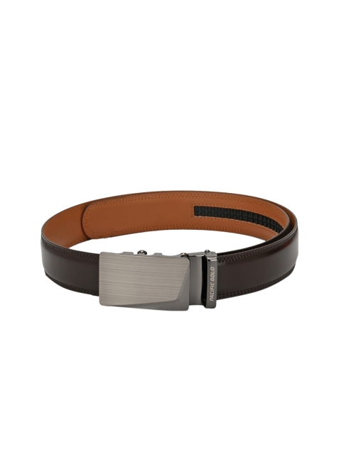 

Pacific Gold Men Brown Solid Leather Belt